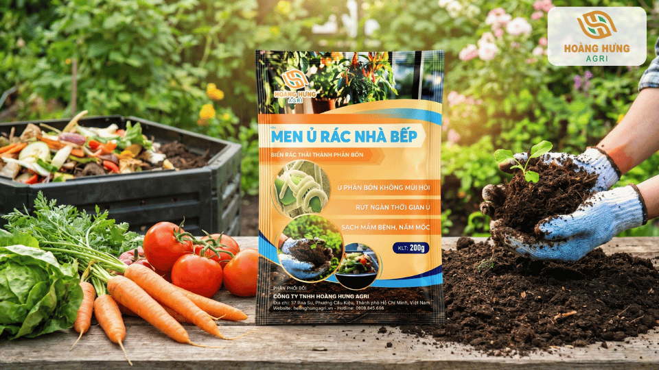 Men ủ rác nhà bếp tạo phân hữu cơ sạch giàu dinh dưỡng cho cây trồng