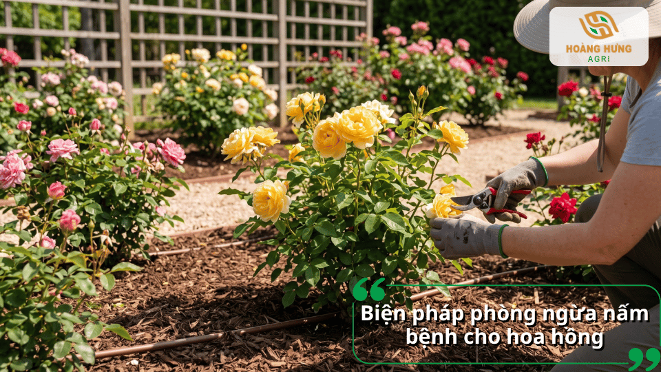 Biện pháp phòng ngừa nấm bệnh cho hoa hồng giúp cây khỏe mạnh và hạn chế nguy cơ phát sinh bệnh